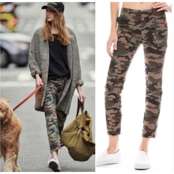 NILI LOTAN Jenna Coyote Brown Camouflage Pants Size 0 - Picture 1 of 10